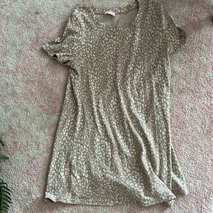 Pink lily cheetah dress